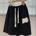 Men's Clothing Waffle Casual Shorts Men's Straight Loose Versatile Wide Leg Sports Five Point Shorts_viptrois.com