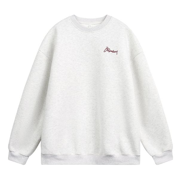 Monochrome Man- Heavyweight Texture Crew Neck Sweatshirt For Men And Women Couples Autumn Style Heavy Embroidery Color Block Loose_viptrois.com
