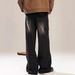 Men's Clothing High Street Retro Rhizome Print Wide Leg Jeans Washed And Distressed Loose And Versatile Straight Leg Floor Length Trousers Trend_viptrois.com