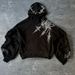 Y2K Goth Retro Print Hooded Sweater Fashion Trend Loose Print Pullover Sweater For Men And Women_viptrois.com