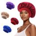 Popular wide brimmed headband elastic sleeping cap Satin confinement chemotherapy cap wide brimmed beauty salon hair care hat_viptrois.com