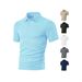 Men's Clothing New Summer Loose Casual Lapel Jacquard Cloth Short Sleeved Polo Shirt_viptrois.com
