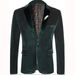 Men's Tencel Velvet Slim Fit Fashion Suit Jacket Wedding Prom Evening_viptrois.com