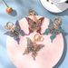 Colorful Diamond Studded Hollow Butterfly Metal Keychain Pendant Creative Small Gift Bag Pendant_viptrois.com