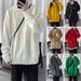 Loom Autumn Wint Hong Kong Style Inn Men Korean Vsion Loose Trendy High Neck Knitted Casual Vsatile Solid Color_viptrois.com
