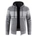 Men’s Fleece-Lined Zip Hoodie – Winter Thermal Knit Sweater With Color-Block Design_viptrois.com