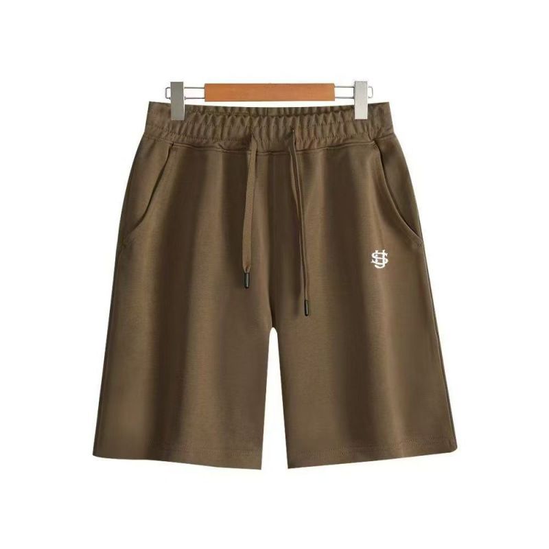 Men's Y2K Retro Embroidered Shorts Trendy Brand Summer Loose Elastic Waist Solid Color Hip Hop Sports Pants_viptrois.com