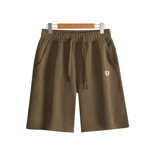Men's Y2K Retro Embroidered Shorts Trendy Brand Summer Loose Elastic Waist Solid Color Hip Hop Sports Pants_viptrois.com