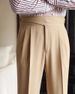 2025 New Spring And Autumn Men's Naples Medium And High Waist Straight Casual Trousers British Retro Versatile Trousers_viptrois.com