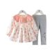 kid's clothing Autumn floral two-piece set 1-2-3 year old girl baby cartoon set baby autumn outing clothes_viptrois.com