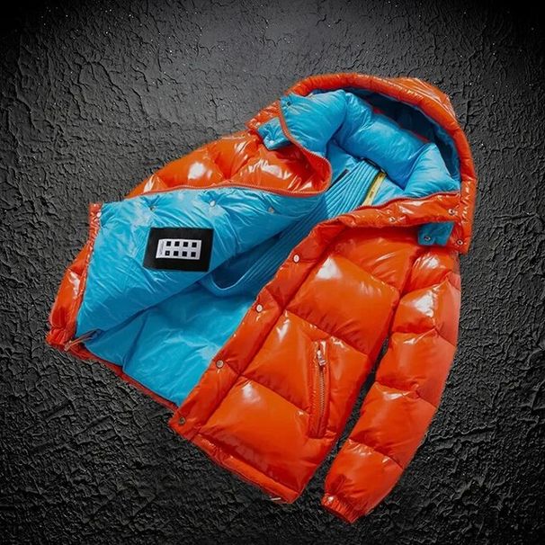 2026 High Quality Fashion Wintercoat Men 90% White Duck Down Polished Surface Windproof Waterproof Thicken Warm Zipper Hooded Down Jacket_viptrois.com