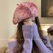 Pink beret for women in autumn winter, Korean version showing face, small and versatile, bud painter hat, Christmas big_viptrois.com