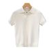 Men's Slim Fit V Neck Polo Shirt Handsome Solid Color Knitted Short Sleeve Casual Retro Korean Style Trendy Top_viptrois.com