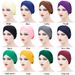 Cross Border Supply Of Muslim Headscarf Hats New Solid Color Three Brim Headscarf Factory Direct Sales Of Muslim Headscarves_viptrois.com