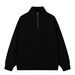 American Heavy-duty Half-zipper Sweater Men's Spring And Autumn Texture Loose Long-sleeved Bottoming Shirt Pullover Stand-up Collar Jacket Trend_viptrois.com