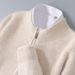 Pure Autumn Winter New Thickened Loose Men's Half Turtleneck Zipper Cardigan Casual Wool Knitted Sweater Jacket_viptrois.com