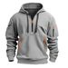 Autumn Winter Hoodie Zipper Multi-Pocket Pullover Men's Sports Casual Jacket European Size_viptrois.com