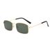 New Retro Metal Ultra Light Square Frame Anti Ultraviolet Sunglasses Small Face Personality Driving Sunglasses_viptrois.com