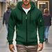 Pure TUME Foreign Trade Export Men's Soid Coor Hooded Sweatshirt 2025 Spring New Zipper Cardigan Jacket European Size_viptrois.com