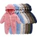 Autumn And Winter Fashion Candy Color Hooded Children's Jumpsuit New Baby Warm Children's Clothing Home Clothes_viptrois.com