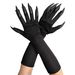 Halloween claw gloves, black sequin nails, hollowen cosplay props, long nail gloves_viptrois.com