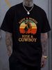 Horse Lover Vintage Save A Horse Ride A Cow Gift Unisex T-Shirt Designer Clothes Fashion Top For Everyday Wear Homme Comfortable Soft Stretched_viptrois.com