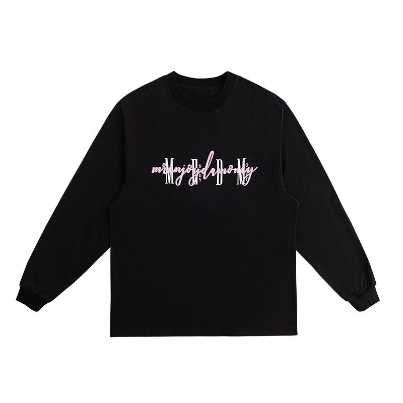 Men's Clothing Med National Trend Autumn Long Sleeved T Shirts Couples Street Loose All Match Tops Trendy Printed Long Sleeved T Shirts_viptrois.com