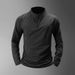Men's Clothing Quick-Dry Half-Zip Long Sleeve T-Shirt - Slim Fit Workout Running Training Top For Gym & Outdoor Sports (Regular/Fleece-Lined_viptrois.com