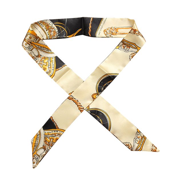 Drivedirect Fashion Women Bohemian Style Printing Scarf Handbags Handle Wrap Ribbon Headband_viptrois.com