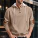 Men's Clothing American Loose Henry Placket Jacket Foreign Trade Pullover Hooded Texture Jacquard Thickened Men's Sweatshirt_viptrois.com