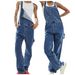 Men's Clothing Couples Outfit Men's Bib Denim Jumpsuit Ripped Denim Overalls Trousers_viptrois.com