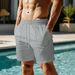 Hot Selling Fashion 2025 Summer Men's Quick Drying Solid Color Casual Beach Pants_viptrois.com