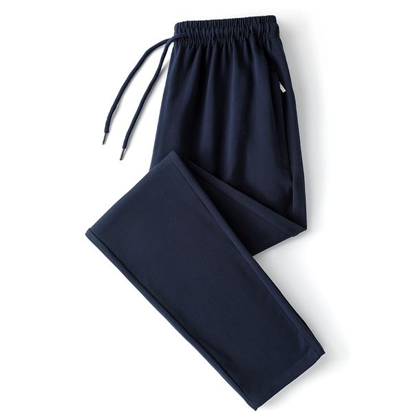 Men's Clothing Cotton Sports Pants Men's Casual Pants Plus Size Loose Straight Trousers Cuffed Pants_viptrois.com