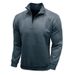 Men's Retro Zip-Up Fleece Hoodie With Stand Collar – Thickened Polyester Pullover For Fall & Winter (Black/Grey/Army Green/More)_viptrois.com