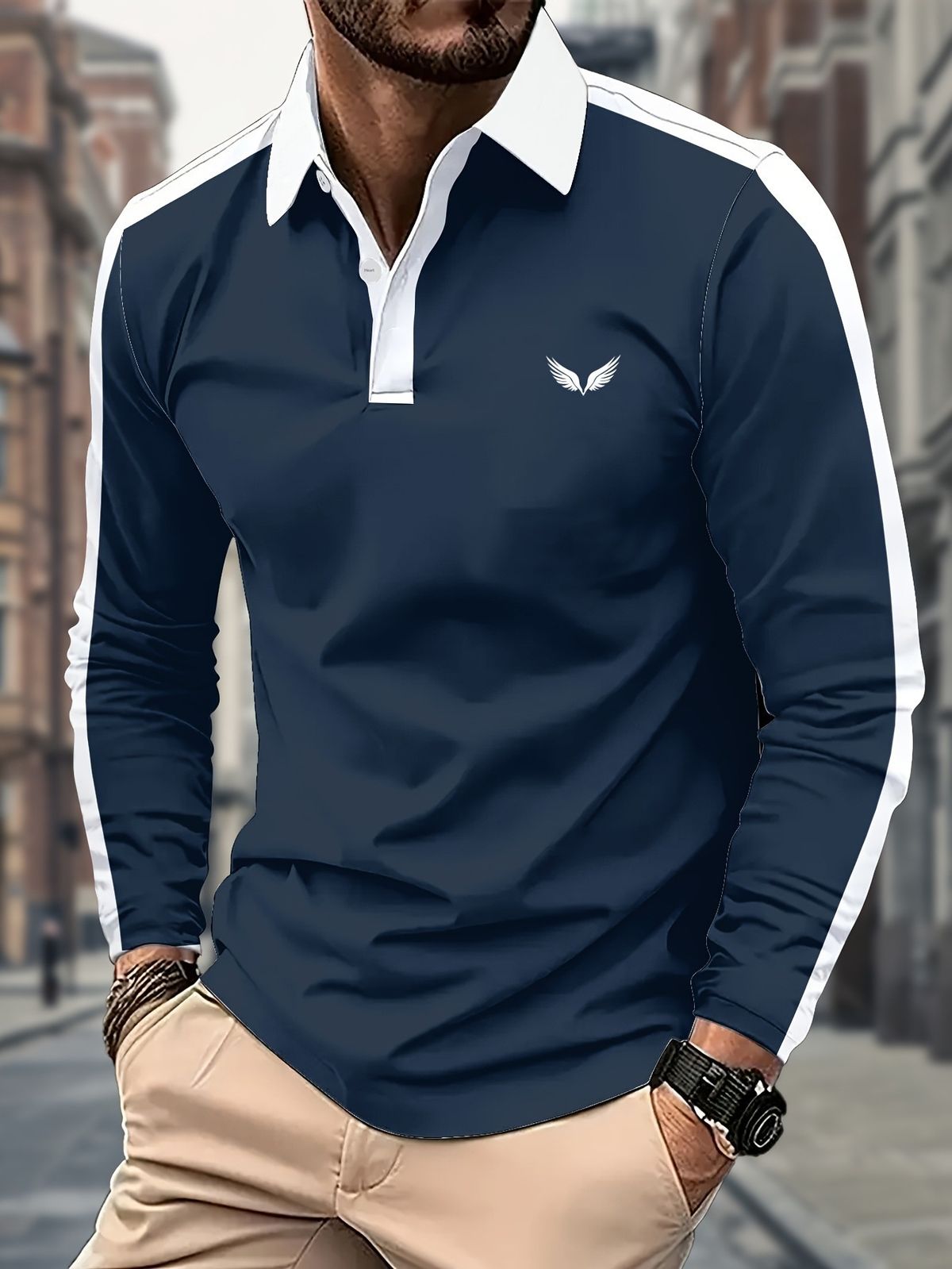 Pulse European And American Style Turn-down Collar Cross-border Two-piece Sports Polo Shirt For Men 24 New Version_viptrois.com