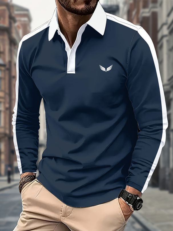 Pulse European And American Style Turn-down Collar Cross-border Two-piece Sports Polo Shirt For Men 24 New Version_viptrois.com