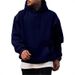 Men's Hooded Sweatshirt -Vintage Style Pullover Hoodie, Soft Cotton Blend, Comfort Fit, Streetwear Essential For Casual Wear_viptrois.com