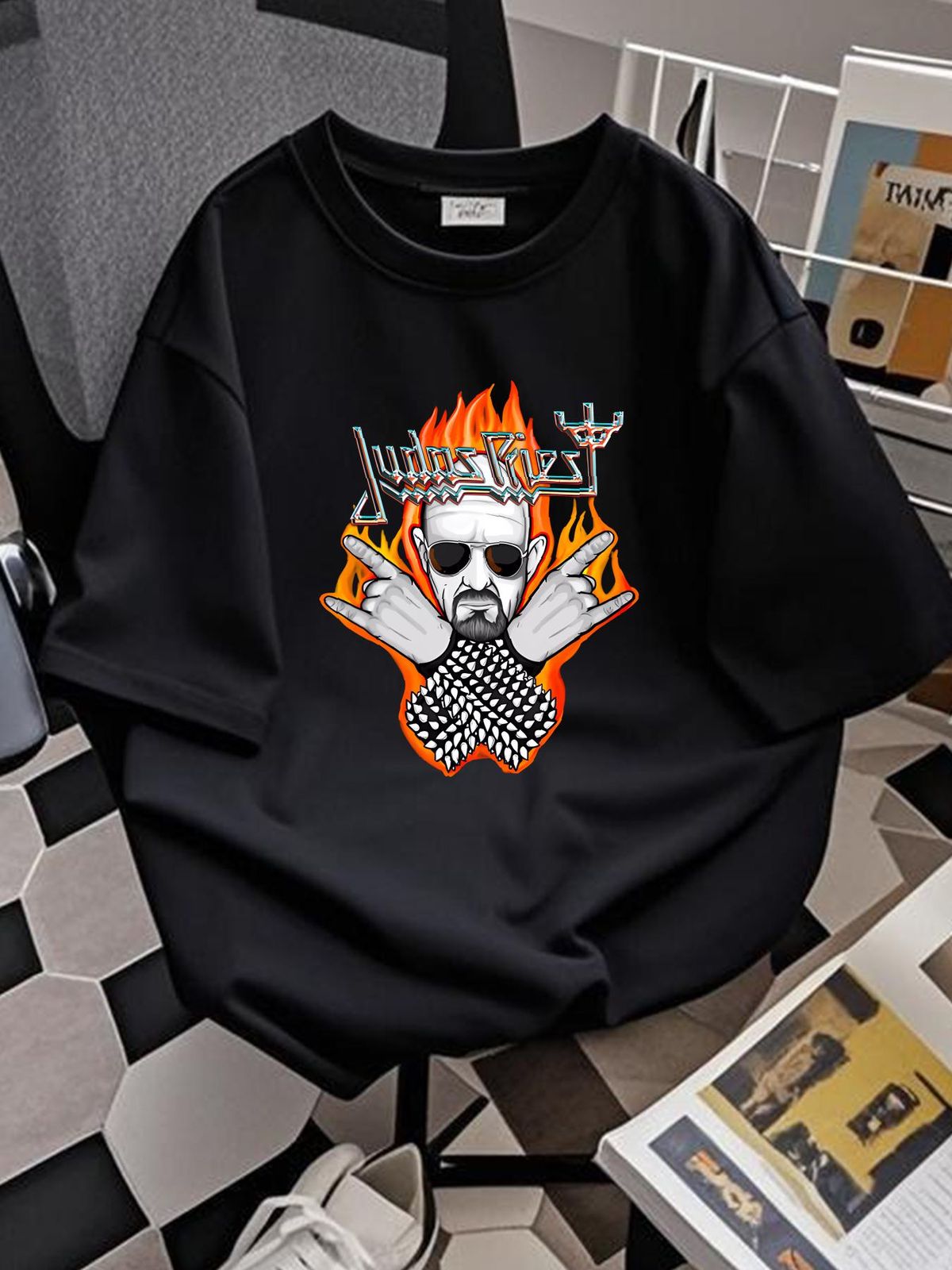 Vintage Judas Priest Music Band T Shirt All Sizes S Slightly Unisex Designer Clothes Stylish Casual Soft Fashion Comfortable Graphic Summer_viptrois.com