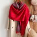 Unisex Scarf Fashion Simple Jacquard Strip Scarf Long Tassel High-grade Grey Shawl_viptrois.com