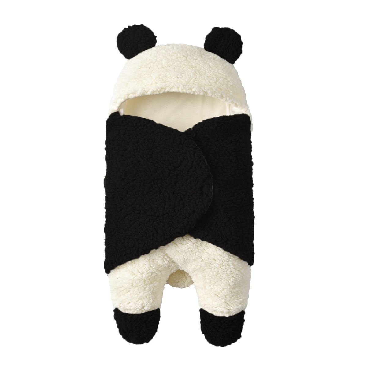 Baby Super Soft Autumn And Winter Plush Swaddle Baby Panda Cartoon Wool Lamb Blanket Blanket_viptrois.com