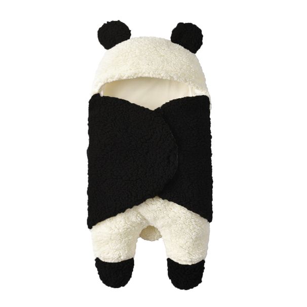Baby Super Soft Autumn And Winter Plush Swaddle Baby Panda Cartoon Wool Lamb Blanket Blanket_viptrois.com