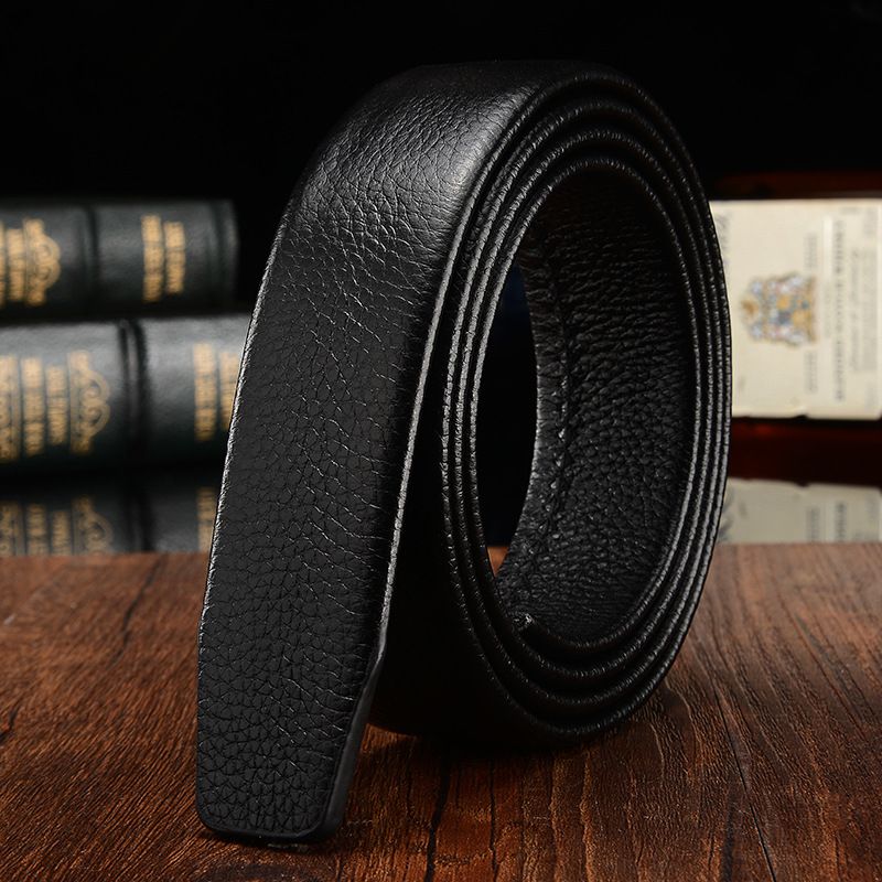 Men's Automatic Belt, Double Wrapped Genuine Leather Belt With First Layer Edging, First Layer Cowhide Belt_viptrois.com
