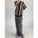 Striped V-Neck Knit Sweater – Relaxed Fit Pullover (Breathable Cotton Blend, Contrast Color Blocking, Fall/Winter Layering Essential)_viptrois.com