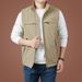 Reversible Fleece Vest For Men – Winter Warm Puffer Sleeveless Jacket With Stand Collar & Multi-Pockets (M-5XL)_viptrois.com