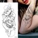 Exclusive Sketch Flower Tattoo Stickers Sketch Tattoo Stickers Rose Flower Black And White Flower Tattoo_viptrois.com