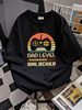 Dad Level Unlocked T Shirt Fathers Day For Daddy New Vintage Gamer Baby Announcement Soft Streetwear Homme Stylish Comfortable Casual Graphic_viptrois.com
