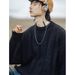 Pure Hanlu Round Neck Loose Cable Knit Men's Autumn Winter New Couple Solid Color Casual Versatile Knitted Sweater Jacket_viptrois.com