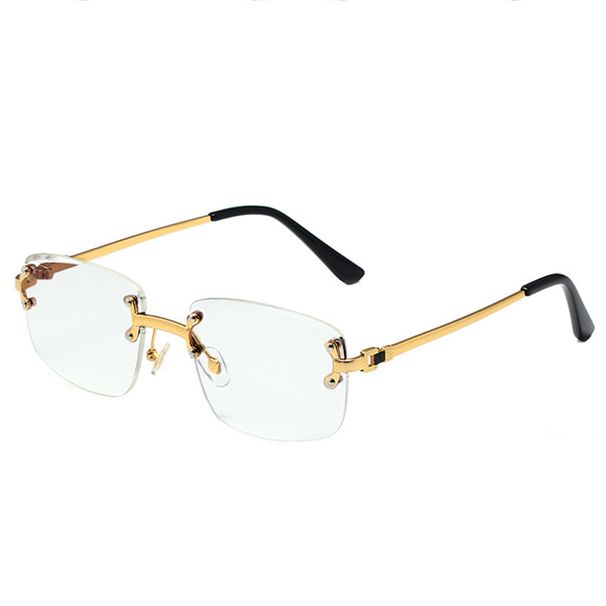 D072 Frameless Sunglasses – Edge Cut Spring Hinge Gradient Lenses For Women & Men (Internet Celebrity Street Style)_viptrois.com