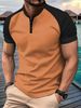 Unbeatable Quality 2025 Summer Quick Sale T-shirt Men's Button Henley Neck Sports Polo Shirt_viptrois.com