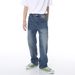 Men's Clothing | Summer New Loose Straight Retro Scratched Washed White Denim Pants_viptrois.com